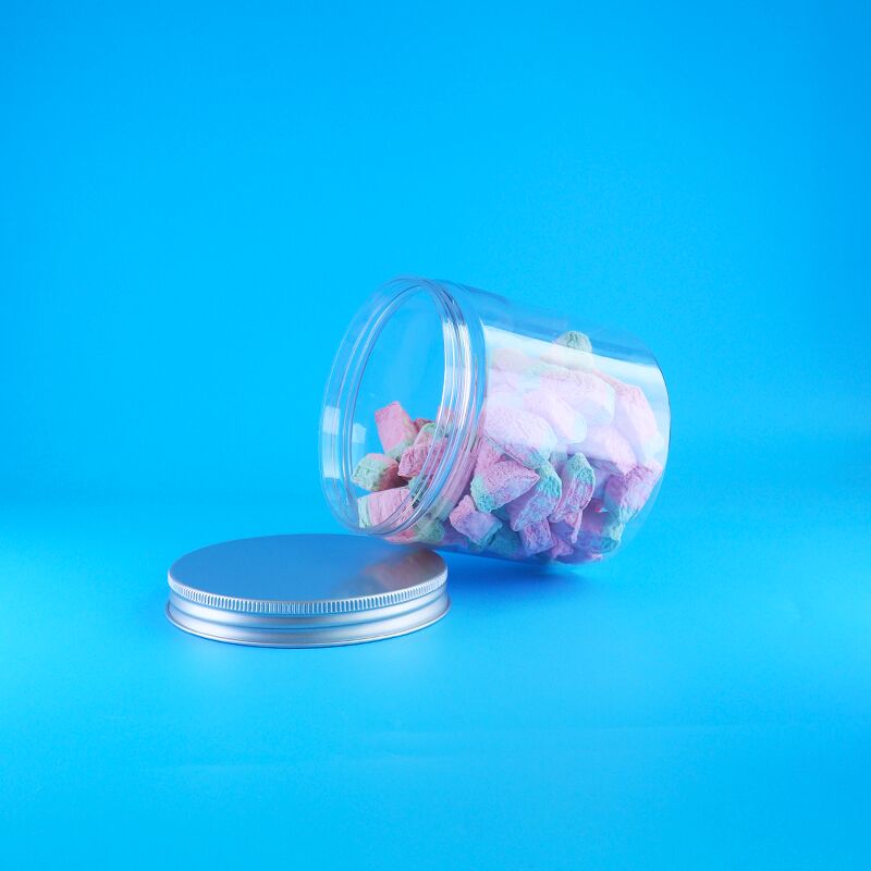 درپوش آلومینیومی گرد، آسان بازشو، مواد غذایی، آب نبات، کوکی، چای یاسمین، شیشه پلاستیکی شفاف PET