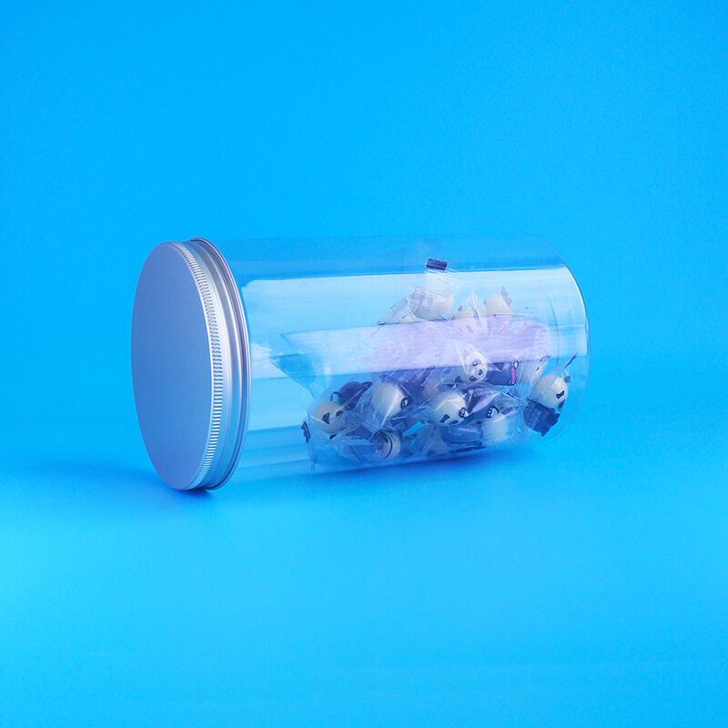 شیشه ای درجه غذایی میوه خشک ترد بادام زمینی بیسکویت خرس شیشه های گرد PET درپوش های پیچی