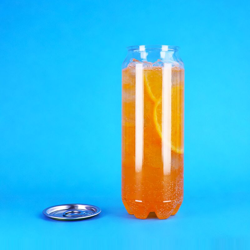 قوطی پلاستیکی PET با پوشش آسان باز 500 میلی لیتر ظرفیت ضد نشت برای نوشیدنی های گازی و نوشیدنی های الکلی