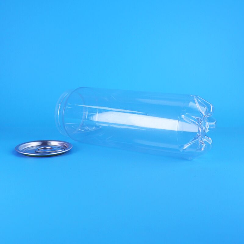 500 میلی لیتر Easy Open Lid PET پلاستیکی می تواند ضد نشت مواد غذایی برای نوشابه های نارنجی نوشیدنی های انرژی زا