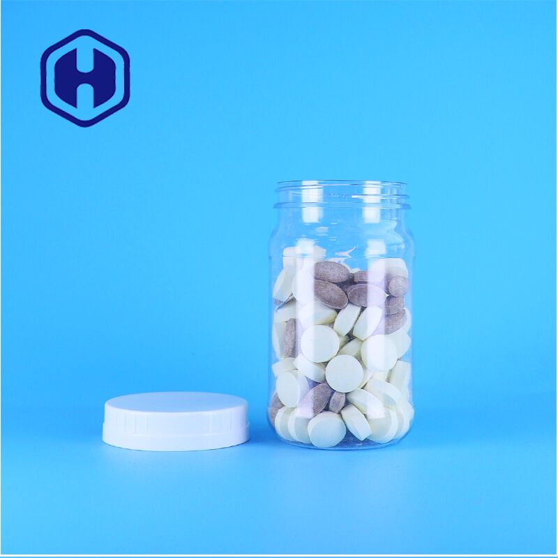 ذخیره سازی درجه غذایی برتر شیشه PET شفاف برای سس ها میان وعده ها شیرینی ها امن شیک کاربردی