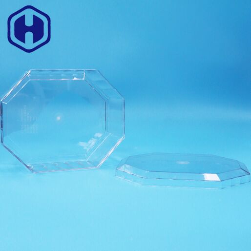 جعبه بسته‌بندی هشت ضلعی پلاستیکی PET برای مواد غذایی، میوه خشک، آب نبات، شکلات، کوکی و شیرینی