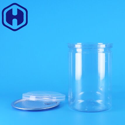 قوطی‌های شفاف و گرد پلاستیکی PET بدون BPA برای آبنبات، ماست، غذای کودک، کوکی‌ها، درپوش PE