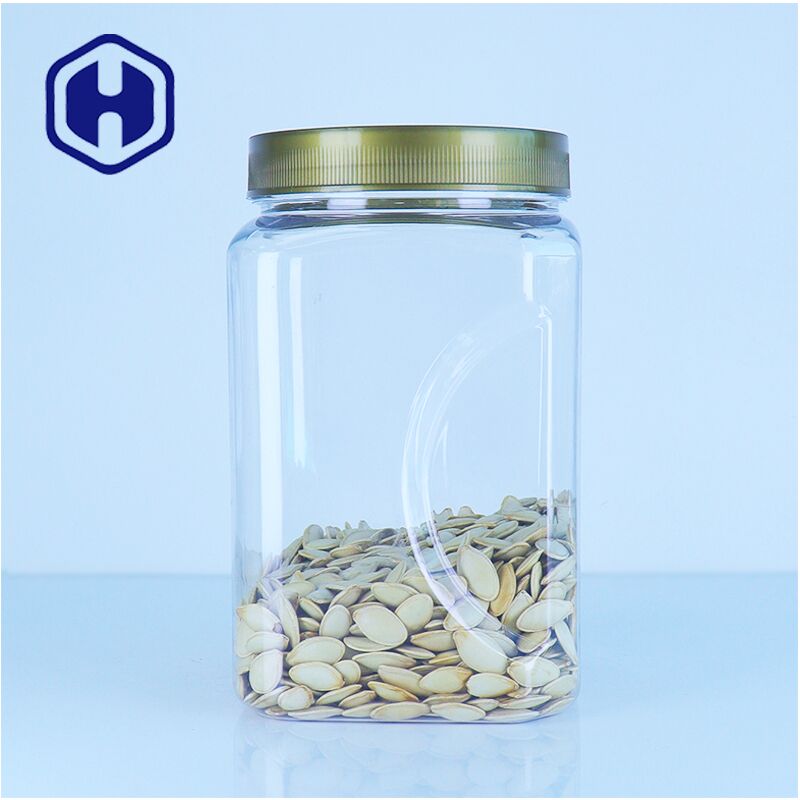 بطری پلاستیکی شفاف PET مربع برای طعم های قند نمک درجه غذایی بدون نشت آسان ریختن