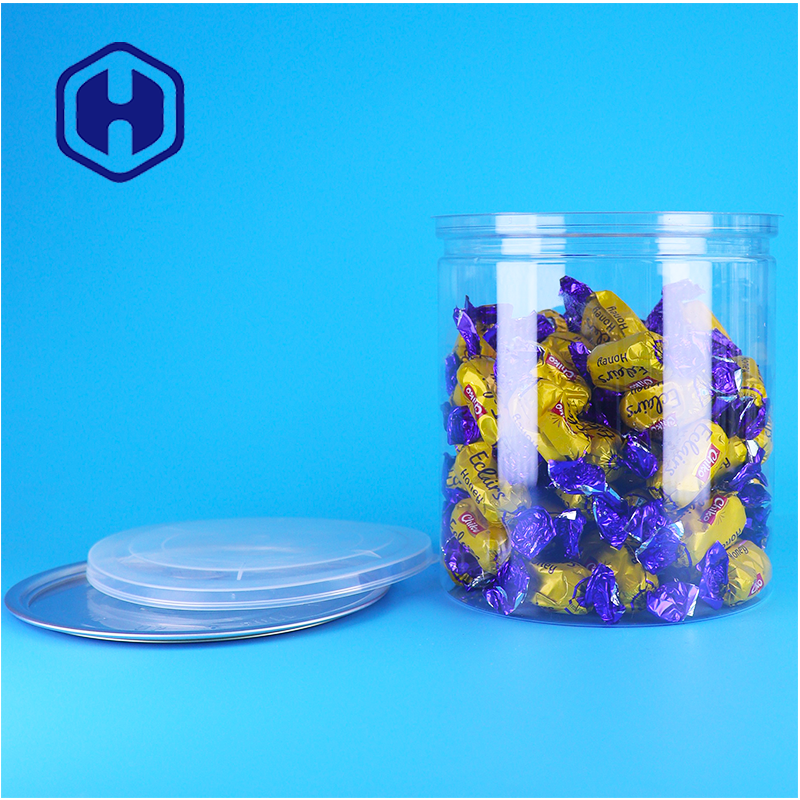 دانه های قهوه شکلاتی غلات پت کیبل آجیل Pet Round Clear Can Bull Food Storage Stackable