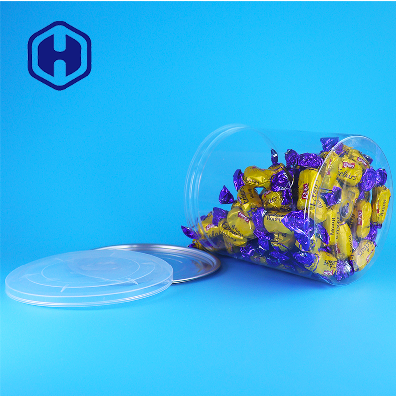 دانه های قهوه شکلاتی غلات پت کیبل آجیل Pet Round Clear Can Bull Food Storage Stackable