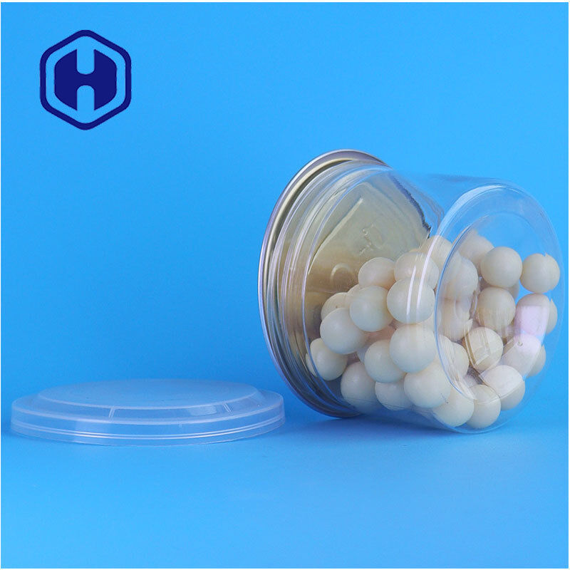 Clear Custom Plastic PET Can Factory for Cookies بیسکویت کراکر محل نگهداری اسنک نانوایی