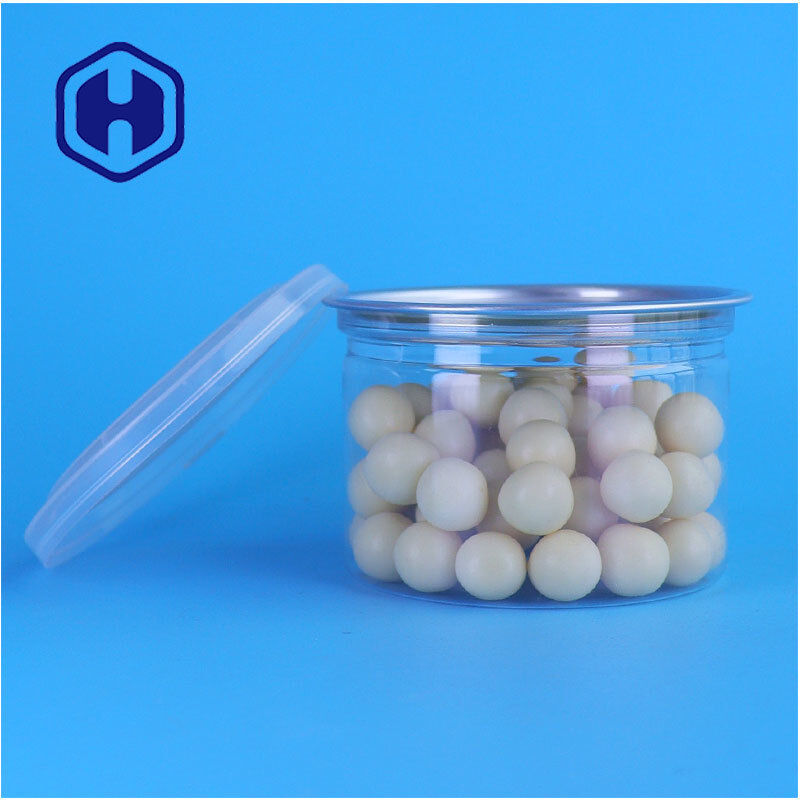 Clear Custom Plastic PET Can Factory for Cookies بیسکویت کراکر محل نگهداری اسنک نانوایی
