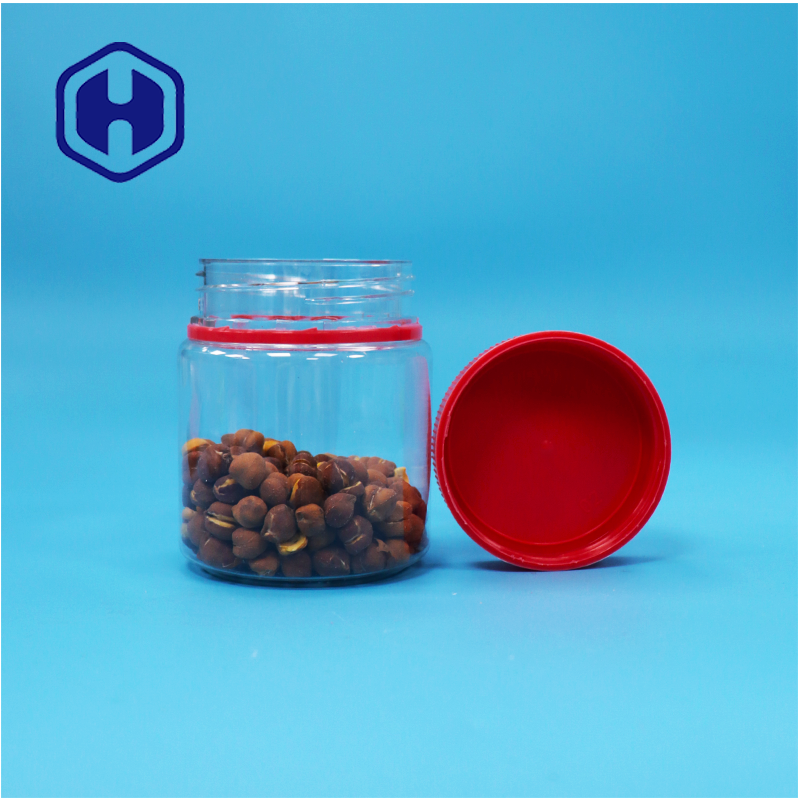 شیشه های کوچک خالی مواد غذایی پیچ پوشه قرمز شفاف پلاستیکی PET جوجه شیرین ذخیره سازی