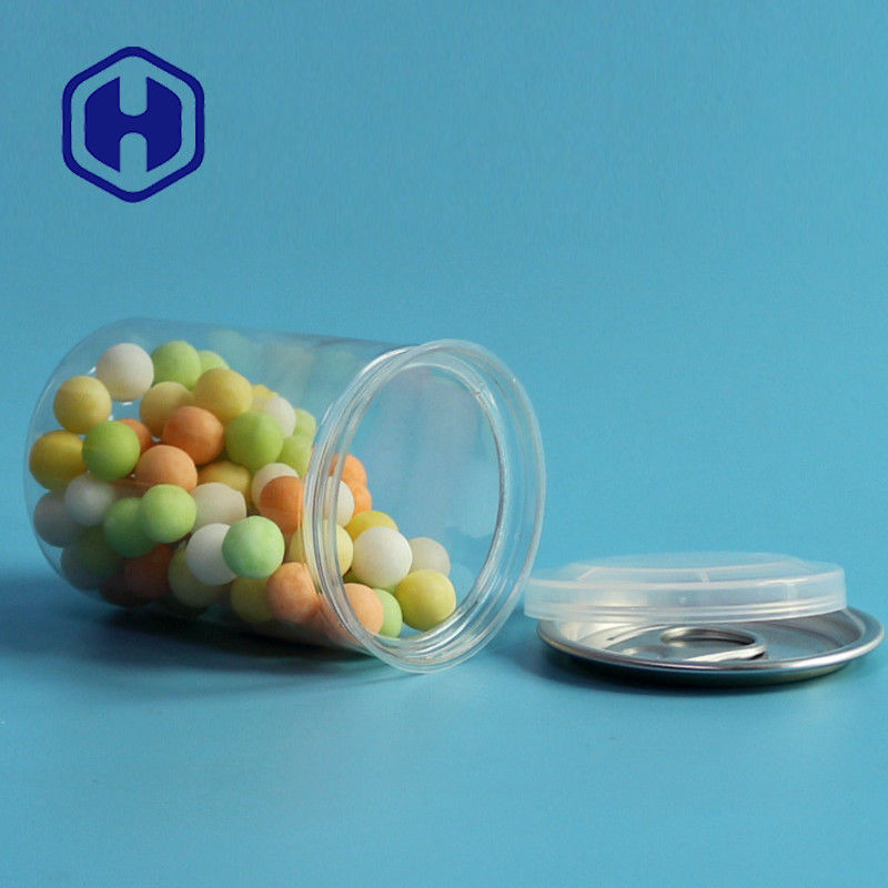 80 گرم قوطی پلاستیکی PET برای شیرینی چای شکلات غذای کودک 165 میلی لیتر 5.6 اونس 202# انتهای باز آسان