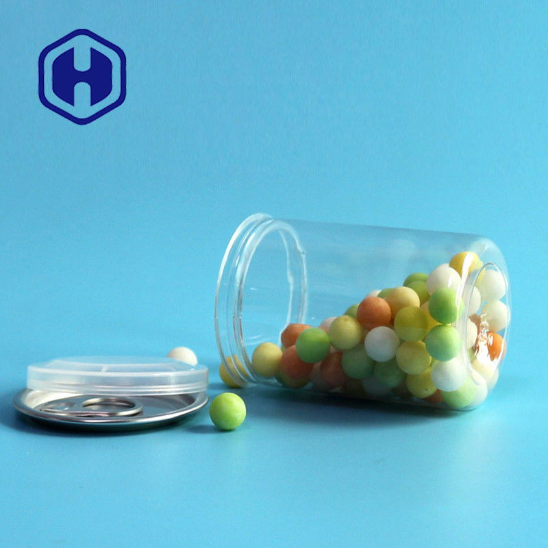 80 گرم قوطی پلاستیکی PET برای شیرینی چای شکلات غذای کودک 165 میلی لیتر 5.6 اونس 202# انتهای باز آسان