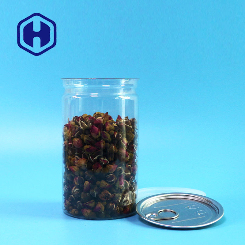 گرد 16.9 اونس ایزی باز پلاستیکی PET قوطی 500 میلی لیتری برای میان وعده بادام زمینی توت خشک