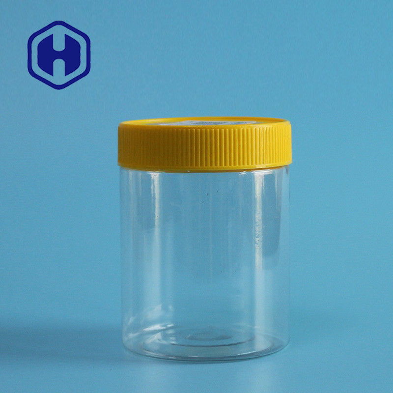 شیشه پلاستیکی ضد نشتی بدون آجیل Bpa 350 میلی لیتری شفاف و مستقیم PET گرد با درب