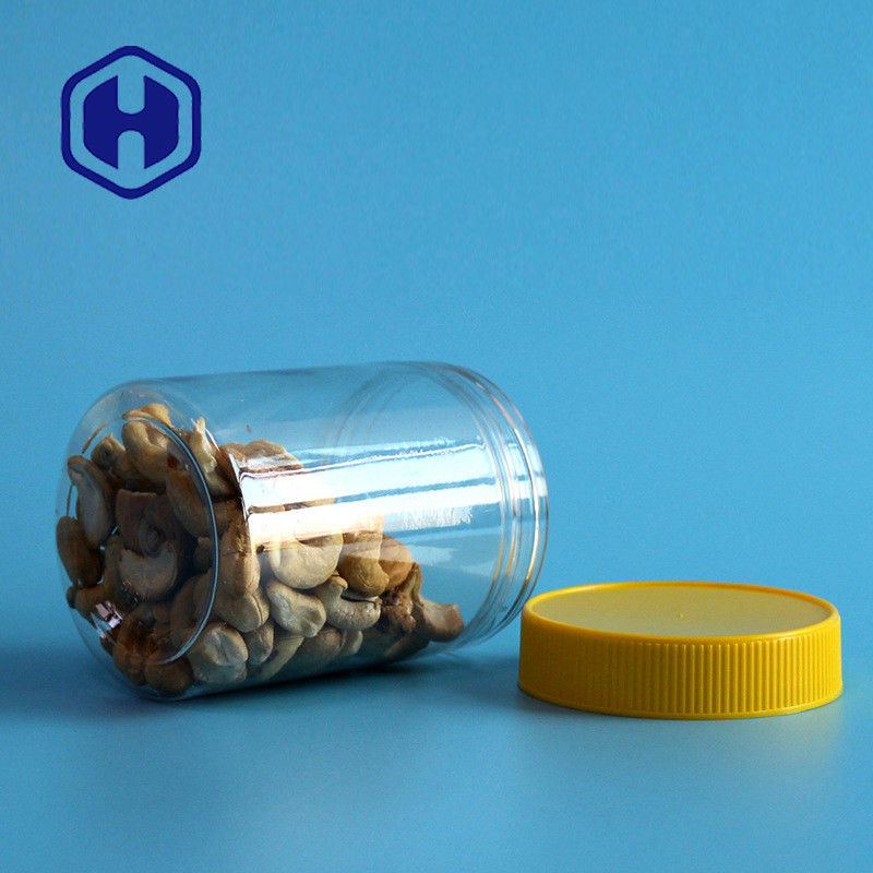 شیشه پلاستیکی ضد نشتی بدون آجیل Bpa 350 میلی لیتری شفاف و مستقیم PET گرد با درب