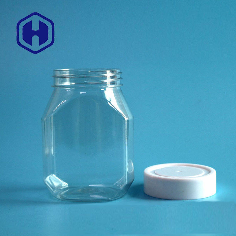 رنگ شفاف شیشه کره بادام زمینی پلاستیکی 390 میلی لیتری 13 اونس غیر سمی