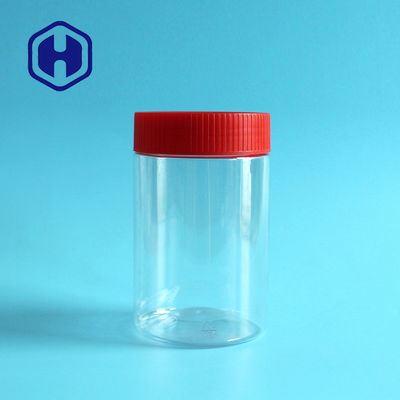 ظروف پلاستیکی PET گرد 475 میلی لیتری آشپزخانه با درب رنگ زرد قرمز قهوه ای