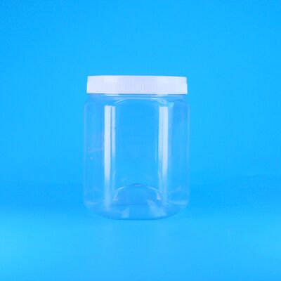 شکل شش گوشه ای شفاف PET کوکی های پلاستیکی دانه های نخل سرخ شده سرخ شده خشک شده بطری سفید کلاه صاف