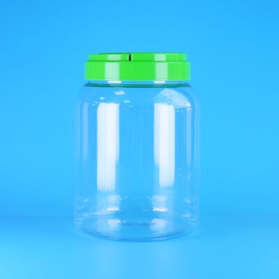 پیچ تخت درپوش بارگیری مواد غذایی شفاف قهوه آب نبات غذای خشک PET شیشه پلاستیکی گرد