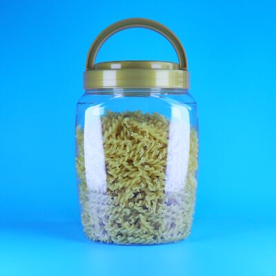 مواد غذایی درجه شفاف مربع دسته پوشه پلاستیکی پیت شیرینی کوکی های کودکان بطری های غذایی