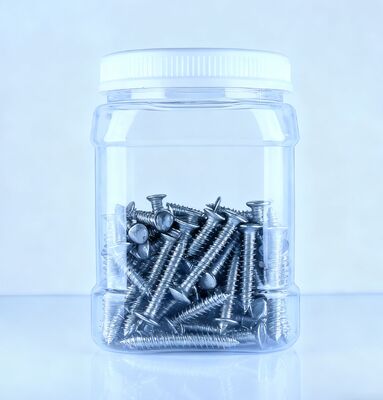 پوست تانجرین درجه غذایی چین کاشتنی PET شکل مربع شفاف سفید بطری پلاستیکی