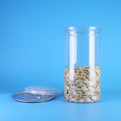 درب پهن آسان باز شو، درجه غذایی، کوکی، آبنبات، میوه خشک، شیشه شفاف PET ۷۰۰ میلی لیتری