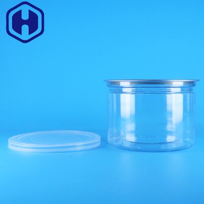 درب آسان بازشو پلاستیکی PET گرد برای بسته بندی مواد غذایی، آب نبات، کلوچه، اسنک، چای، قوطی فلزی
