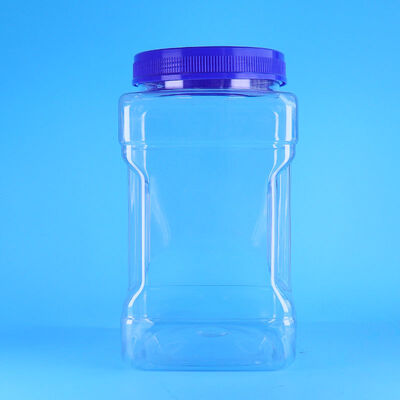 درجه غذا Clear Pet Square Girp Jars تولید کننده برای ادویه خشک فلفل فلفل ادویه گیاهان