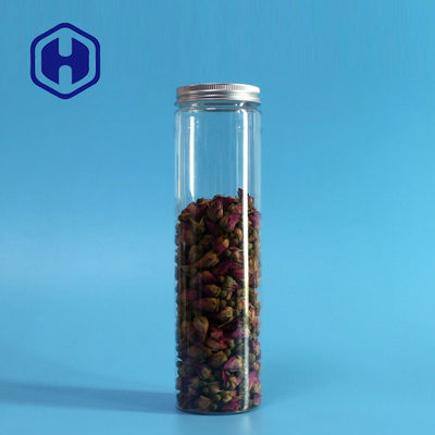 بسته بندی بیسکویت میله های بلند شیشه ای پلاستیکی ضد نشتی 420 میلی لیتری با درب آلومینیومی